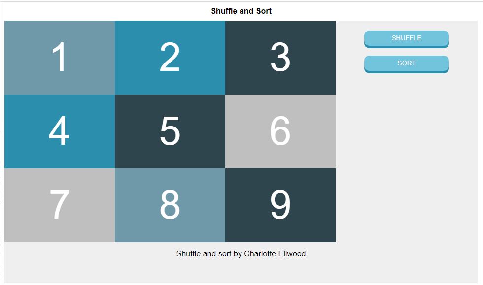 Shuffle and Sort Exercise